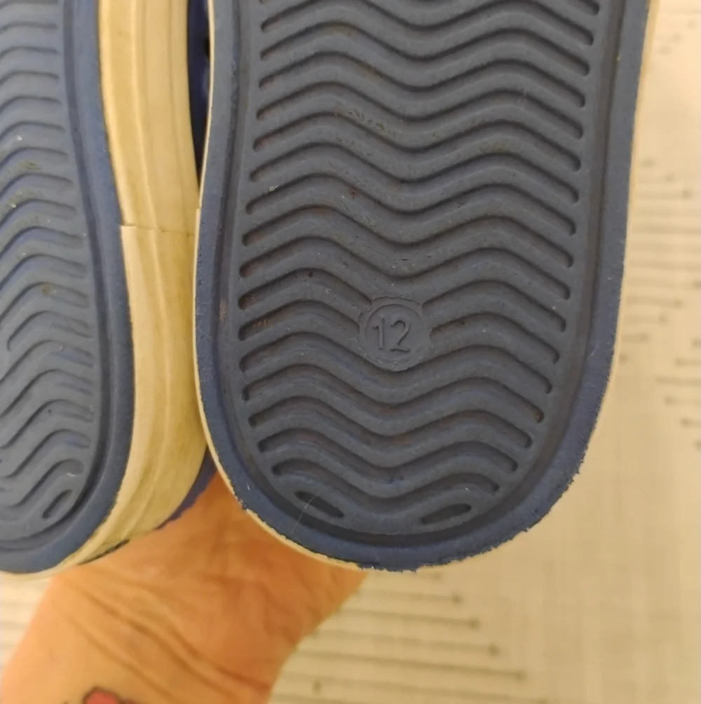 Skechers Kids Blue and Green Slip-On Shoes Foamies Guzman Steps Sneaker Size 12